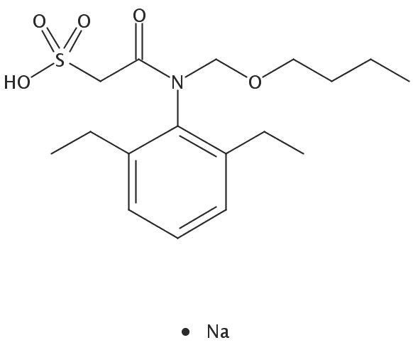 Chemical Structure for Butachlor ESA sodium salt Solution