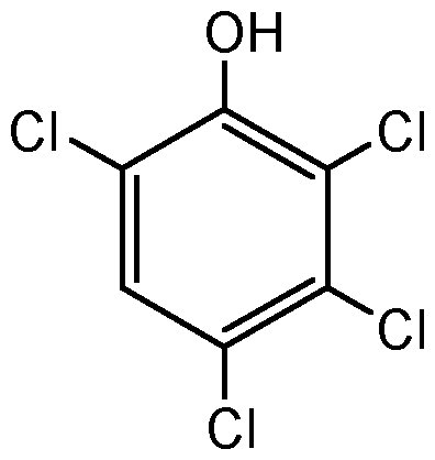 Chemical Structure for 2,3,4,6-Tetrachlorophenol