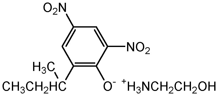 Chemical Structure for 4,6-Dinitro-2-sec-butylphenol ethanolamine salt