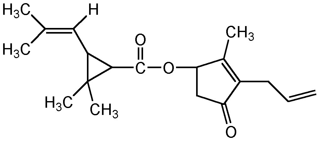 Chemical Structure for Allethrin Solution