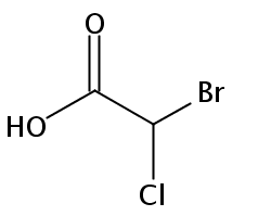 Chemical Structure for Bromochloroacetic acid Solution