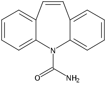Chemical Structure for Carbamazepine Solution
